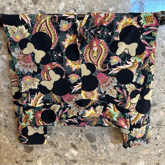 Rare Disney Minnie Mouse Disney Leggings with Floral Paisley Pattern - Picture 3 of 6